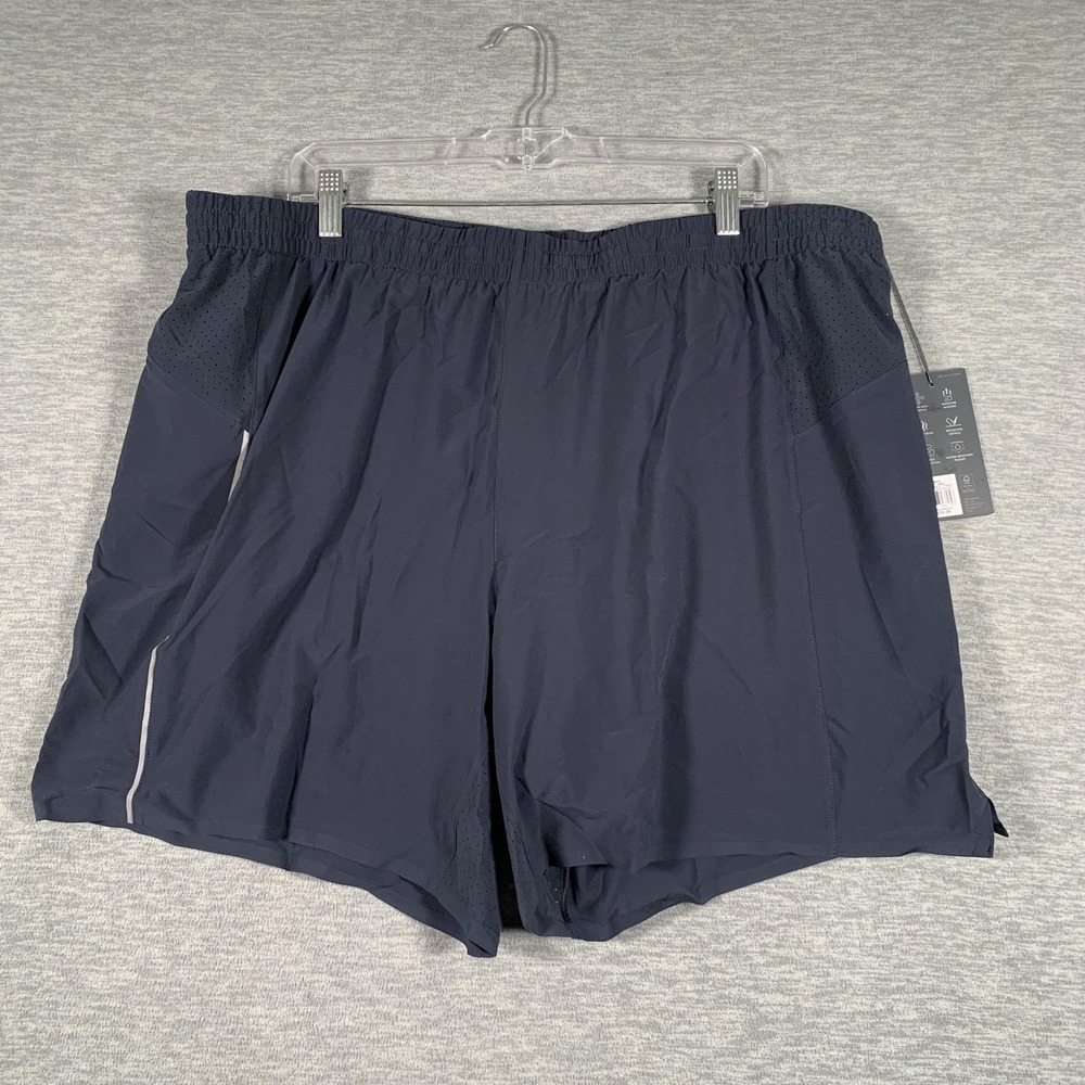 VRST Accelerate 7" Shorts‎ Mens 2XL Blue Running Lined Moisture Wicking Stretch